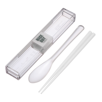 とっても強いケース＆スプーン１８ＣＭ箸付　ホワイト