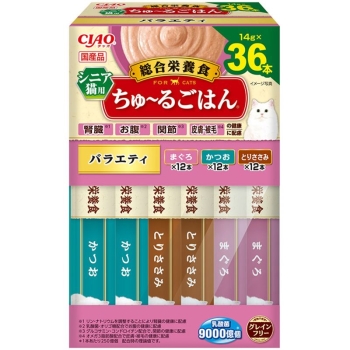ＣＩＡＯちゅ～るごはん　ＢＯＸシニア猫用バラエティ３６本