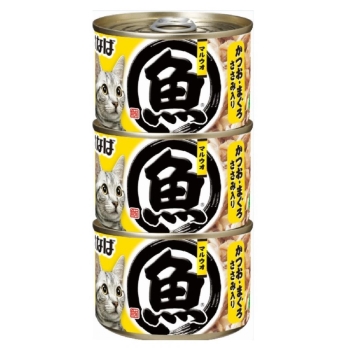 マルウオ　かつお　まぐろ　ささみ入り　１４０ｇ　３缶