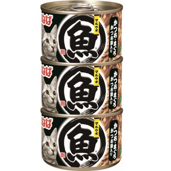 マルウオ　かつお・まぐろ　かつお節入り　１４０ｇ　３缶