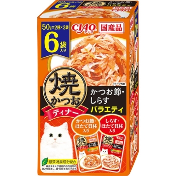 焼かつおディナー　６袋入り　かつお節・しらすバラエティ５０ｇ×６