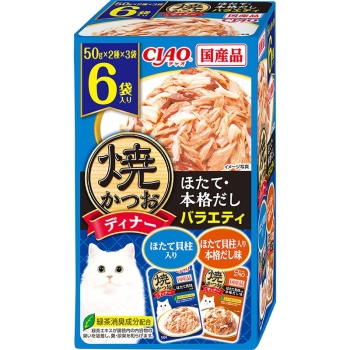 焼かつおディナー　６袋入り　ほたて・本格だしバラエティ５０ｇ×６