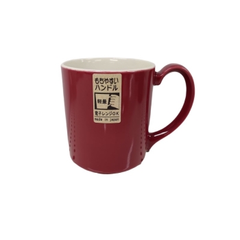 持ちやすい軽量切立マグ　　ワインレッド