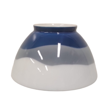 飯碗　ウェーブ青・灰