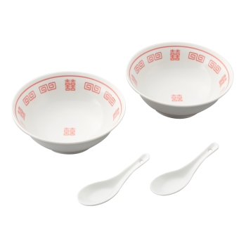 福袋　なるとへび雷紋　ペアラーメンセット　赤