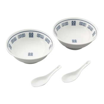 福袋　なるとへび雷紋　ペアラーメンセット　青