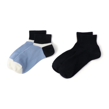 オールシーズンボディクーラー　切替ショート丈ソックス　２足組／セブンプレミアムライフスタイル