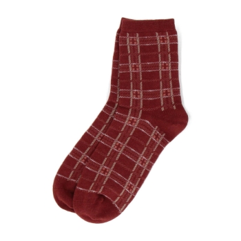 ボディヒーター　チェック柄クルーソックス/セブンプレミアムライフスタイル
