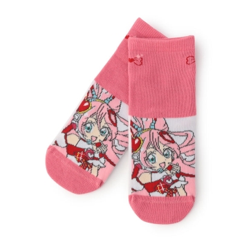 トドラー女児　プリキュア　クルー丈ソックス