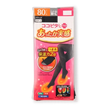 婦人スパッツ　ココピタプラス　あったか実感タイツ８０デニール