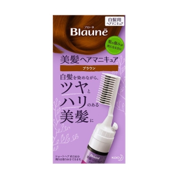 花王　ブローネ　美髪ヘアマニキュア　ブラウン　クシつき