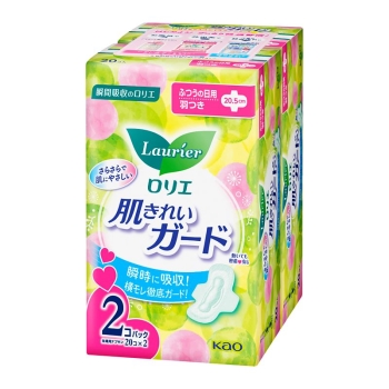 花王　ロリエ　肌きれいガード　ふつうの日用　羽つき　２０コ入×２