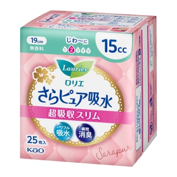 花王　ロリエ　さらピュア吸水　超吸収スリム　１５ｃｃ　２５枚