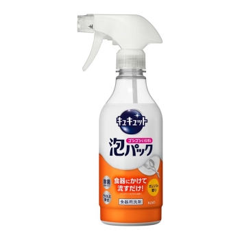 花王　キュキュット　ゴシゴシいらずの泡パック　オレンジの香り　本体　４３０ｍｌ