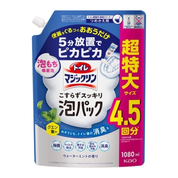 花王　トイレマジックリン　こすらずスッキリ泡パック　ウォーターミント　つめかえ用　１０８０ｍｌ