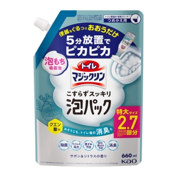 花王　トイレマジックリン　こすらずスッキリ泡パック　サボン＆シトラスの香り　つめかえ用　６６０ｍｌ