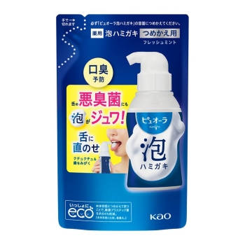 花王　ピュオーラ　泡ハミガキ　フレッシュミント　つめかえ用　１００ｍｌ