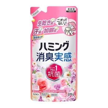 花王　ハミング消臭実感　心地よいローズ＆フローラルの香り　つめかえ用　３７０ｇ