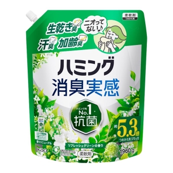 花王　ハミング消臭実感　リフレッシュグリーンの香り　つめかえ用　１９６０ｇ