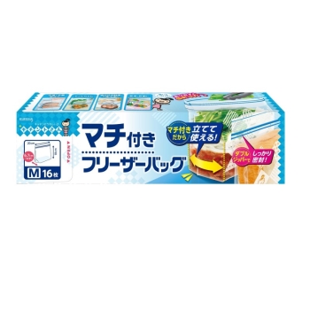 キチントさん　マチ付きフリーザーバッグＭ　１６枚