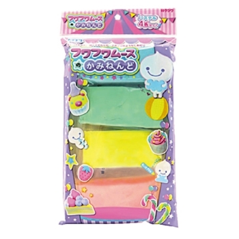 ムースのかみねんど　パステル４色