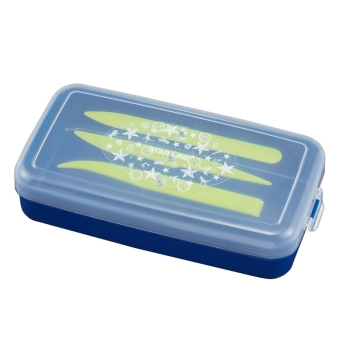 クツワ　スターライン学校ねんどケース（ネイビー）