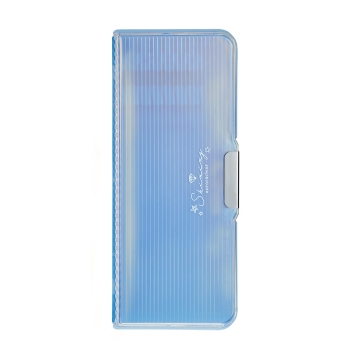 クツワ　オーロラクリア筆入ＣＨ２１０ライトブルー