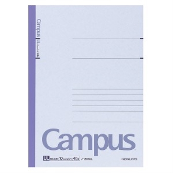 コクヨ　キャンパスノート　１０ｍｍ極太横罫　１号４０枚　Ａ４　ノ－２０１ＵＬ