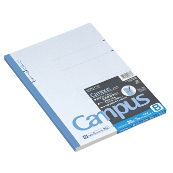 コクヨ　キャンパスノートＡ４判　３０枚　Ｂ罫　３冊パック　ノー２０３Ｂ