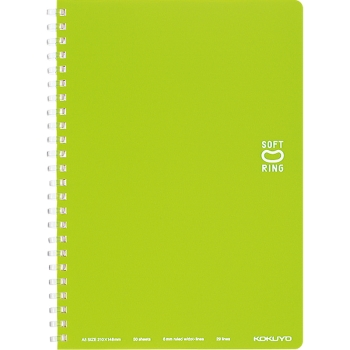 コクヨ　ソフトリングノート　ドット入り　Ｂ罫　Ａ５　ライトグリーン　ＳＶ３３１ＢＴ－ＬＧ
