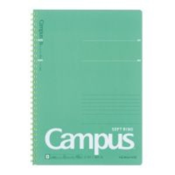 コクヨ　キャンパスソフトリング　ドット罫４０枚　Ｂ５緑