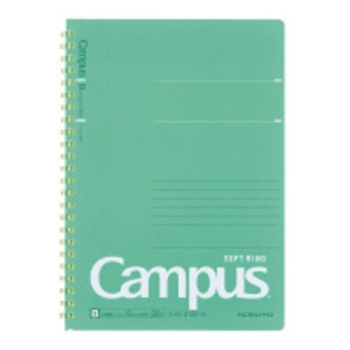 コクヨ　キャンパスソフトリング　ドット罫５０枚　Ａ５緑