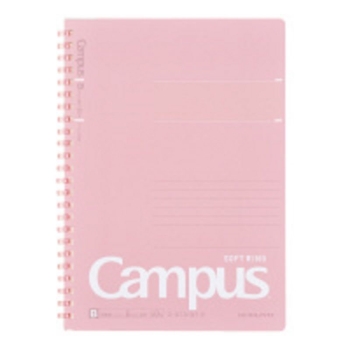 コクヨ　キャンパスソフトリング　ドット罫５０枚　Ａ５ピンク