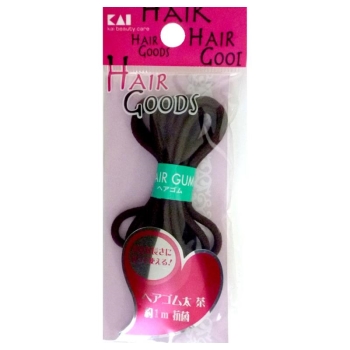 ヘアゴム　太　茶　約１Ｍ　抗菌