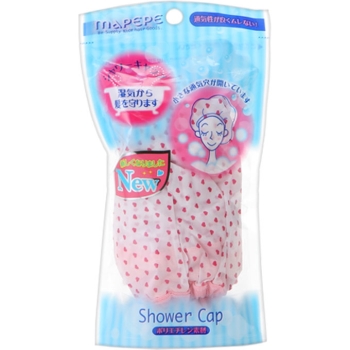マペペ　シャワーキャップ　ハートピンク