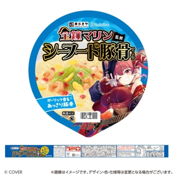 寿がきや　宝鐘マリン監修　即席カップめん　シーフード豚骨　１１０ｇ