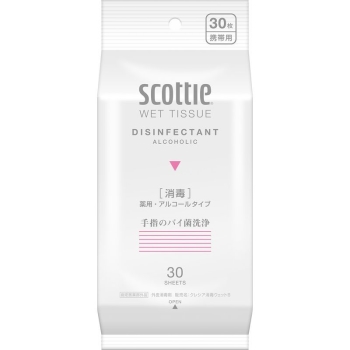 スコッティウェットティシュー消毒　３０枚