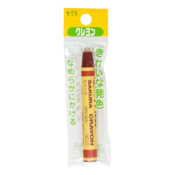 サクラ　クレヨン単色　ちゃいろ