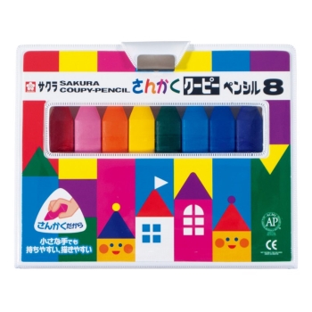 サクラクレパス　さんかくクーピーペンシル８色