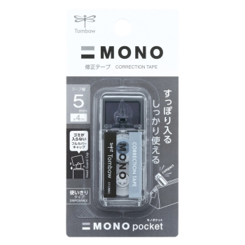 トンボ鉛筆　修正テープ　モノポケット　ブラック