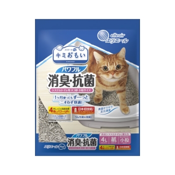 エリエール　キミおもい　パワフル消臭・抗菌　システムトイレ用ネコ砂　小粒　４Ｌ