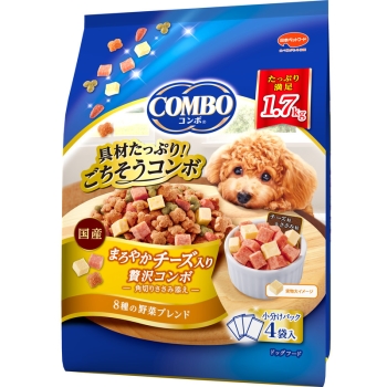 コンボ　ドッグ　まろやかチーズ入り　１．７ｋｇ　角切りささみ添え　８種の野菜ブレンド