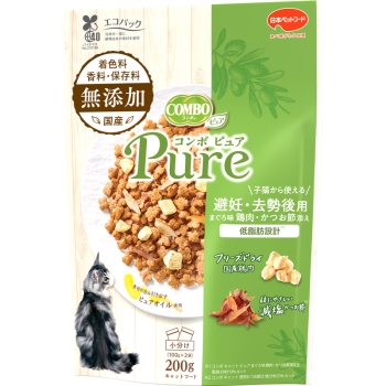 コンボ　ピュア　キャット　避妊・去勢後用　まぐろ味・鶏肉・かつお節添え　２００ｇ