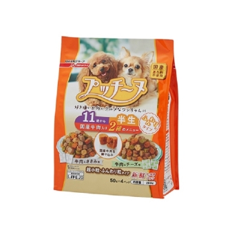 プッチーヌ　１１歳からの高齢犬用　半生　ふんわり粒　　牛肉＆ささみ　牛肉＆チーズ　２００ｇ