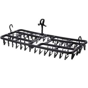 【在庫限り】低竿対応干す時傾かない洗濯ハンガー　６０　ブラック