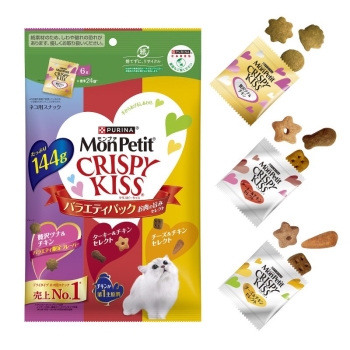 ネスレ日本　モンプチ　クリスピーキッス　バラエティパック　お肉の旨みセレクト１４４ｇ