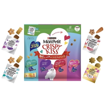 ネスレ日本　モンプチ　クリスピーキッス　バラエティパック　４種のチキン＆お魚３１２ｇ