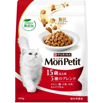 モンプチ　バッグ　１５歳　５種のブレンド６００ｇ