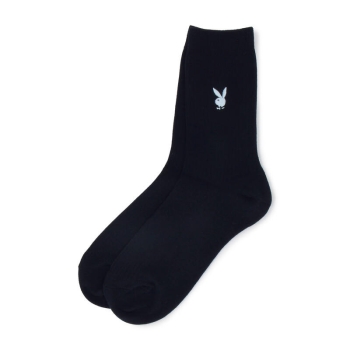 ＰＬＡＹＢＯＹ　女児　リブ刺繍　ワンポイントクルー丈ソックス