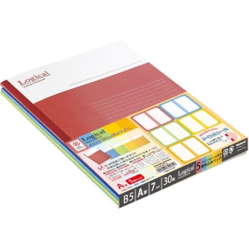 ナカバヤシ　ロジカルノートＢ５　Ａ罫５冊パック